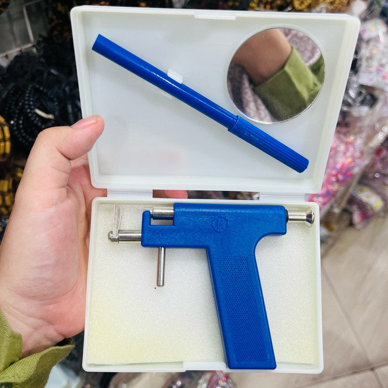 Alat Tindik Telinga Sett Kaca + spidol 1Box