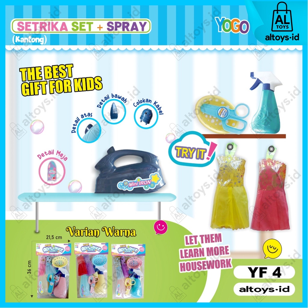 MAINAN PERALATAN SETRIKAAN SET IMINI IRON