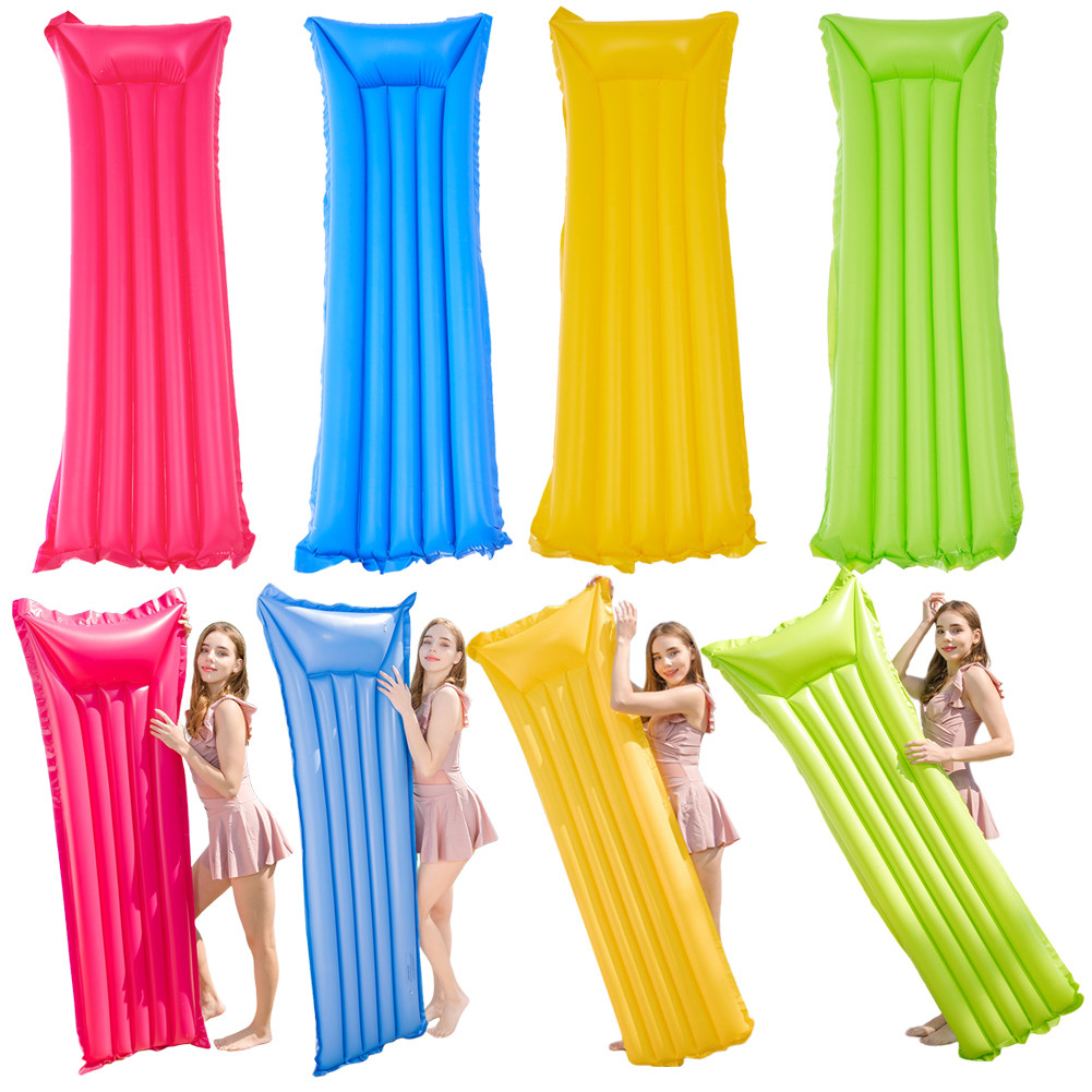Inflatable Water Hammock Solid Color Inflatable Pool Float Lounger Foldable Pool Floaties for Swimming Pool Party