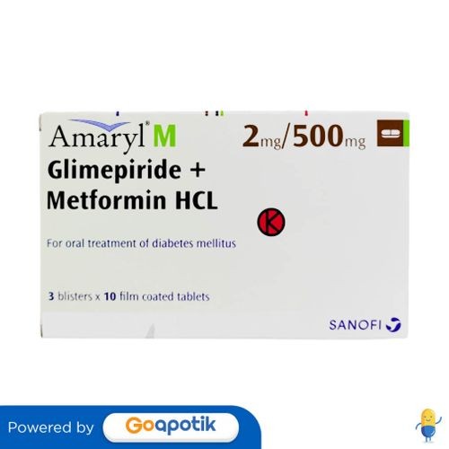 Amaryl-M 2/500 Mg Box 30 Tablet