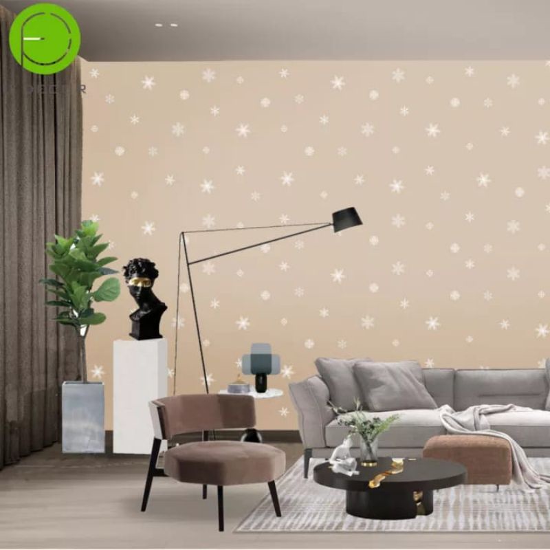 SALJU CREAM WALLPAPER DINDING
