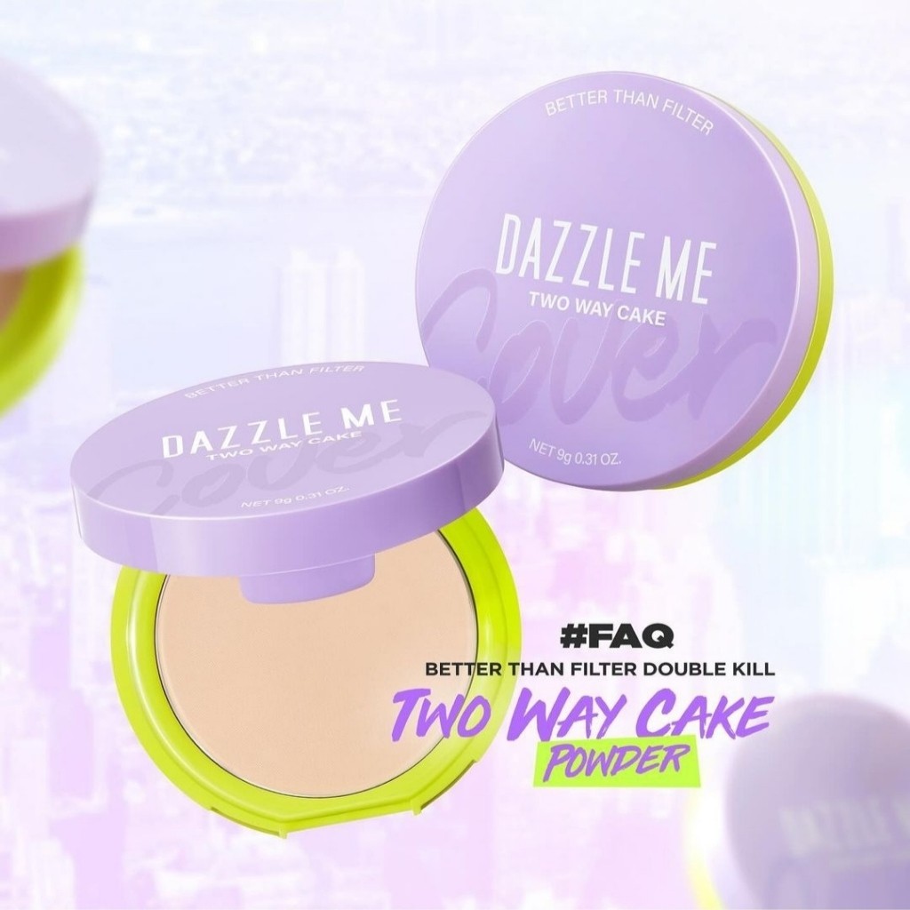 ❤ MEMEY ❤ DAZZLE ME Better Than Filter Double Kill Two Way Cake