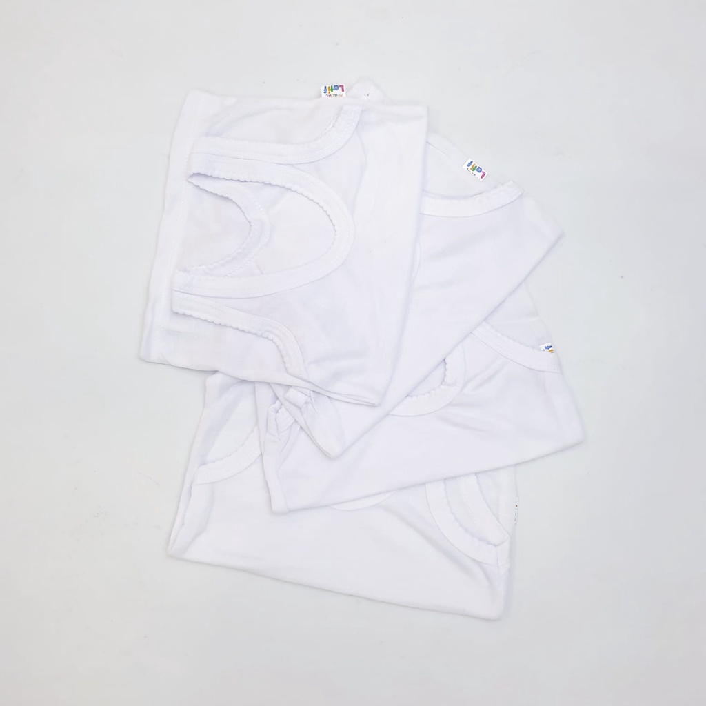 SINGLET BAYI PUTIH HALUS Isi 4psc