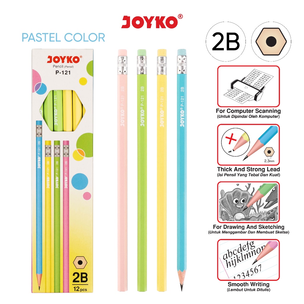 Pensil 2B JOYKO P-121 (12pc)