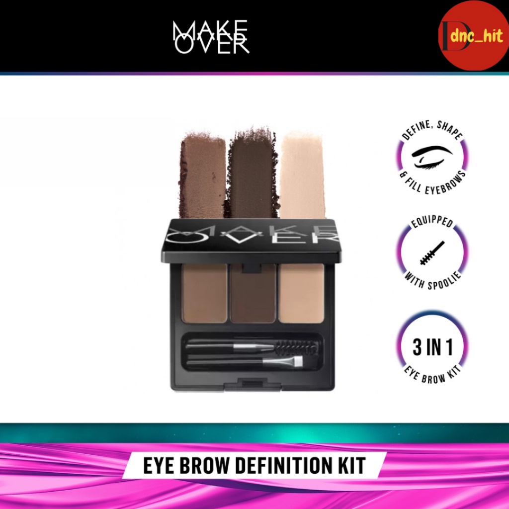 MAKE OVER EYE BROW DEFINITION KIT DARK BROWN