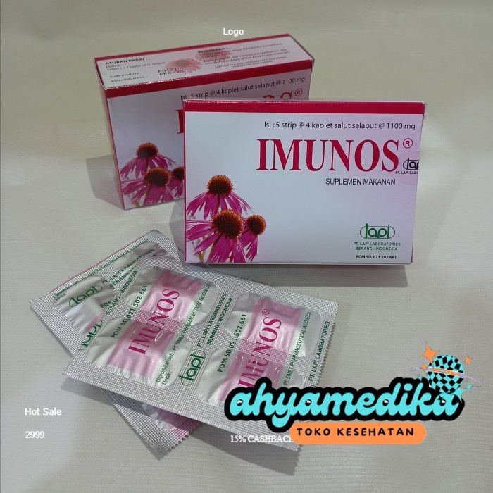 (BISA COD)- IMUNOS PER STRIP @ 4 KAPLET ORIGINAL