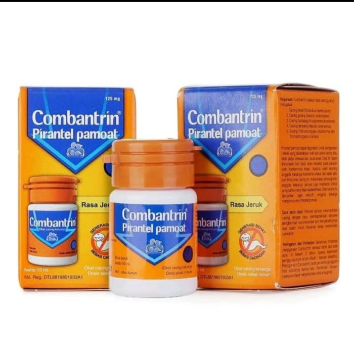 Combantrin jeruk sirup/combantrin orange/obat cacing