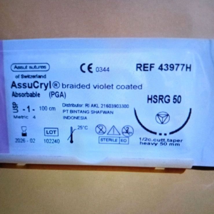 assucryl 1 cutting taper (PGA ABSORBABLE)⭐⭐⭐⭐⭐