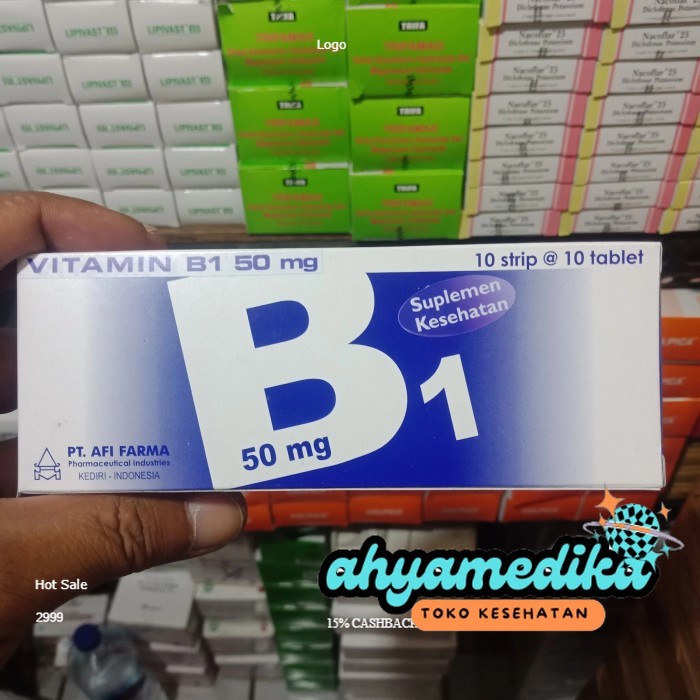 (BISA COD) VITAMIN B1 50mg 100tablet -ORIGINALE