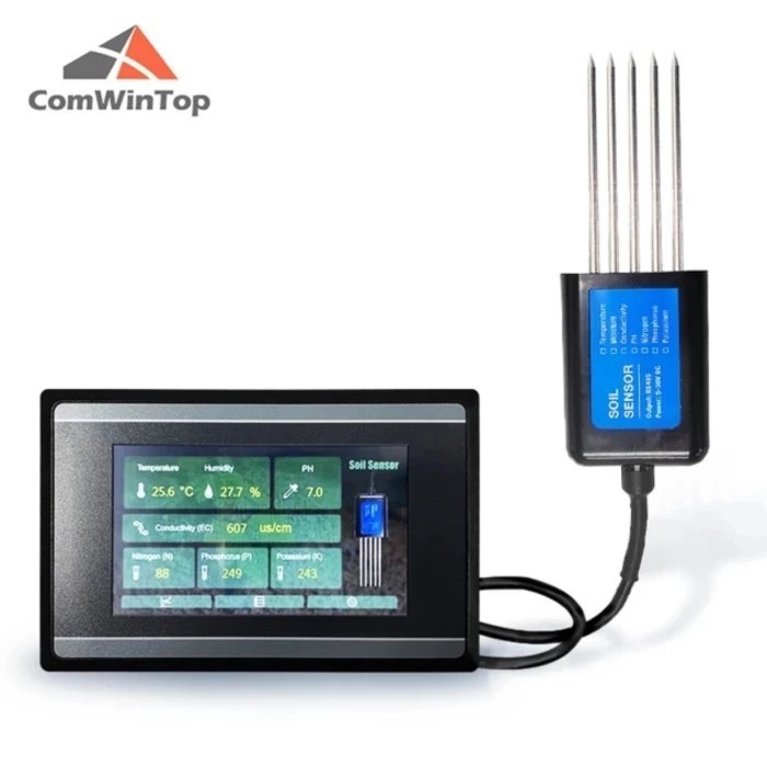 Sensor NPK PH EC TH Soil Moisture Soil Analyzer Data Logger 7in1 Sensor NPK
