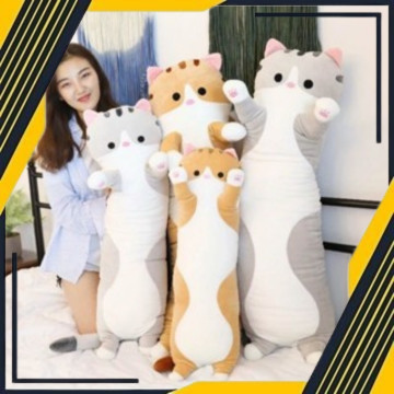 Guling Kucing 80Cm Boneka Guling Kucing Bahan Plush Yelvo