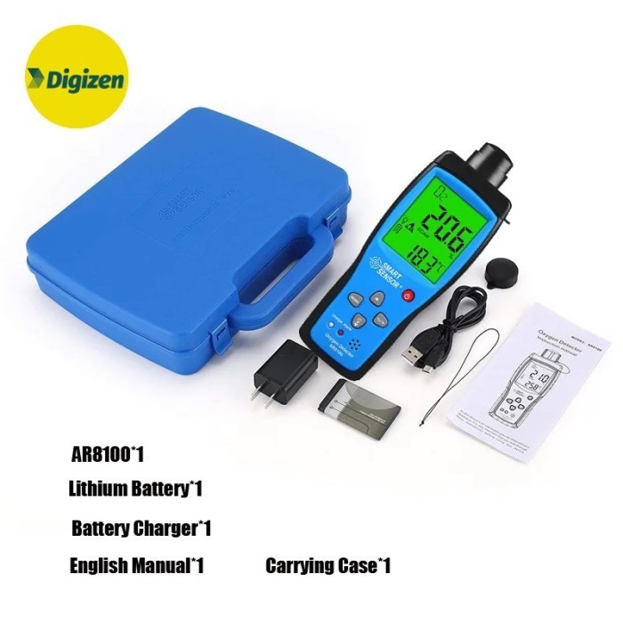 Oxygen Tester Smart Sensor AR8100 Detector O2 Analyzer AR 8100 Oksigen