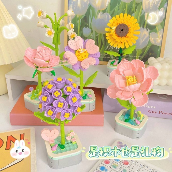 DIY BRICK FLOWERS/BALOK BUNGA