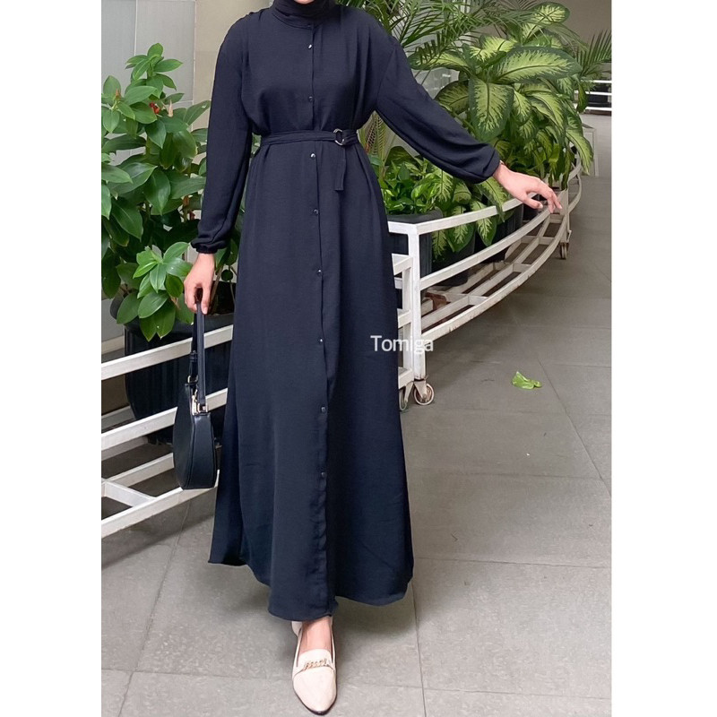 Gamis Kancing - Gamis Polos - Style Ramadhan - OOTD Lebaran - COD
