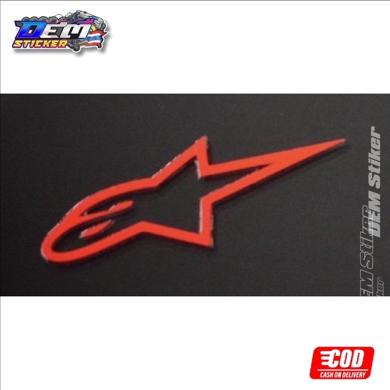 Sticker Logo Alpinestars Bahan Reflective