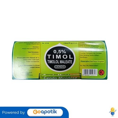 Cendo Timol 0,5% 5 X 0.6 Ml Minidose