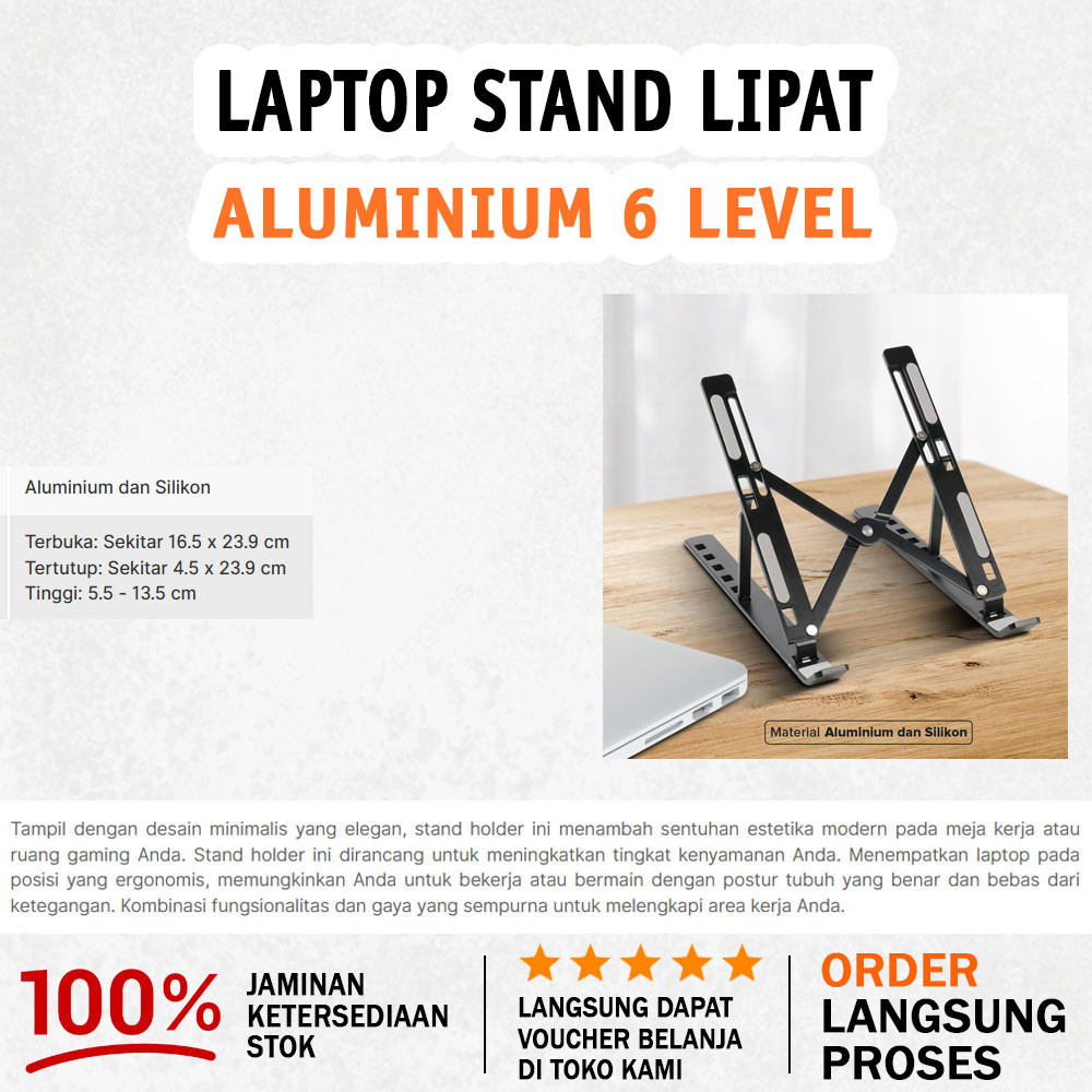 Laptop Stand Riser || Foldable Adjustable Aluminium