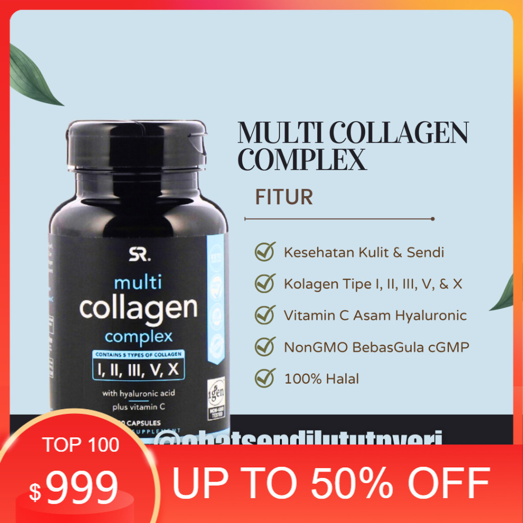 COD - Cod Sprot Research Multi Collagen Complex Asli Capsol 100% Original Terbaru - Terlaris