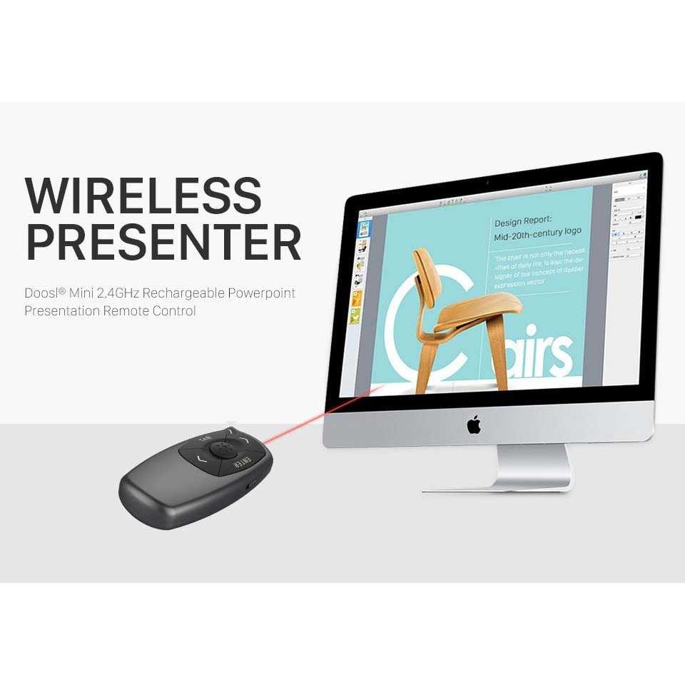 Dindastore4 - Taffware Wireless Laser Pointer Presenter Red 2.4Ghz - DSIT011