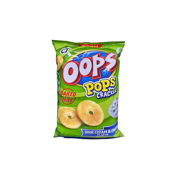 OOPS POPS CRACKER SOUR CREAM & ONION 80G