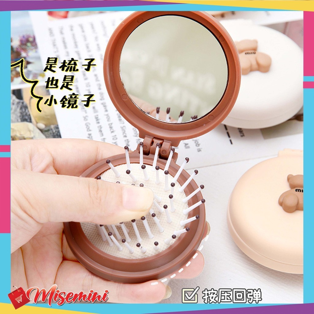 Sisir Kaca Portable Simple Variasi Bear 𝓜𝓲𝓼𝓮𝓶𝓲𝓷𝓲 1111
