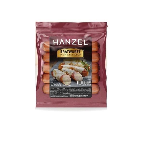 HANZEL BEEF FRANKFURTER CHEESE 360 GR