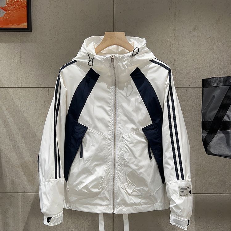 Men's patchwork color contrasting assault jacket for men