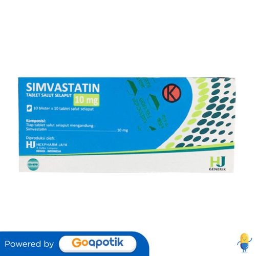 Simvastatin Hexpharm 10 Mg Box 100 Tablet