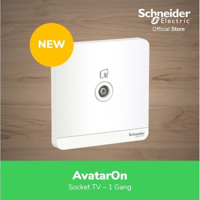 SCHNEIDER AVATARON TV SOCKET WHITE PUTIH E8331TV_WE