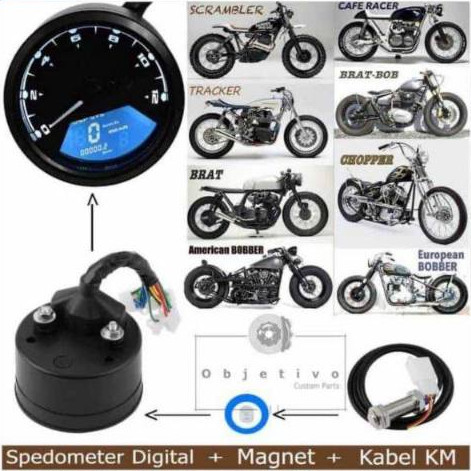 Speedo Babon Speedometer Babon Bulat LED Digital Plus Sensor Universal