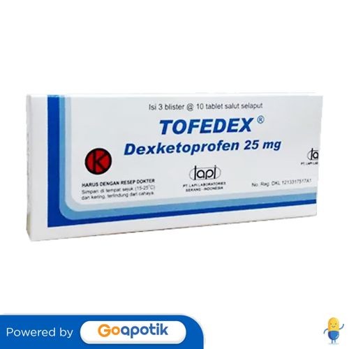 Tofedex 25 Mg Box 30 Tablet