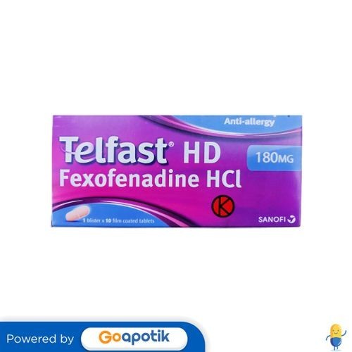 Telfast Hd 180 Mg Box 10 Tablet