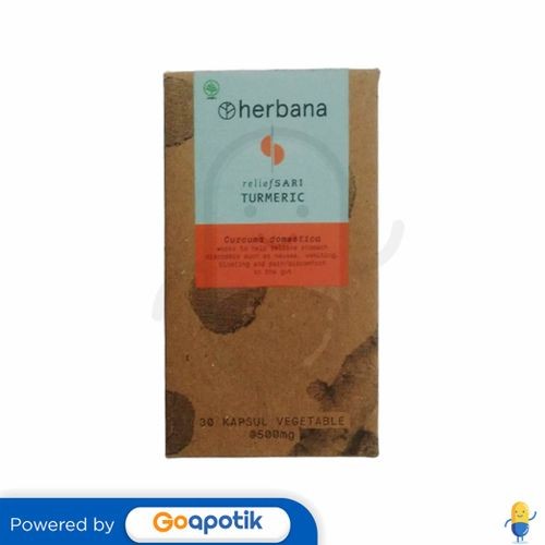 Herbana Relief Sari Tumeric Botol 30 Kapsul