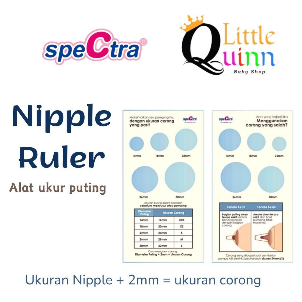 Spectra Nipple Ruler / Penggaris Ukur diameter puting