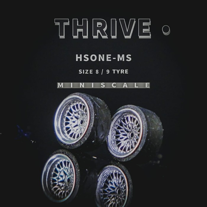 Ban Custom Miniscale Thrive Wheels 1/64 model HS One - Silver