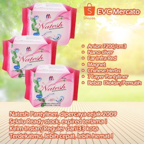 Pembalut Natesh Pantyliner 3 pack