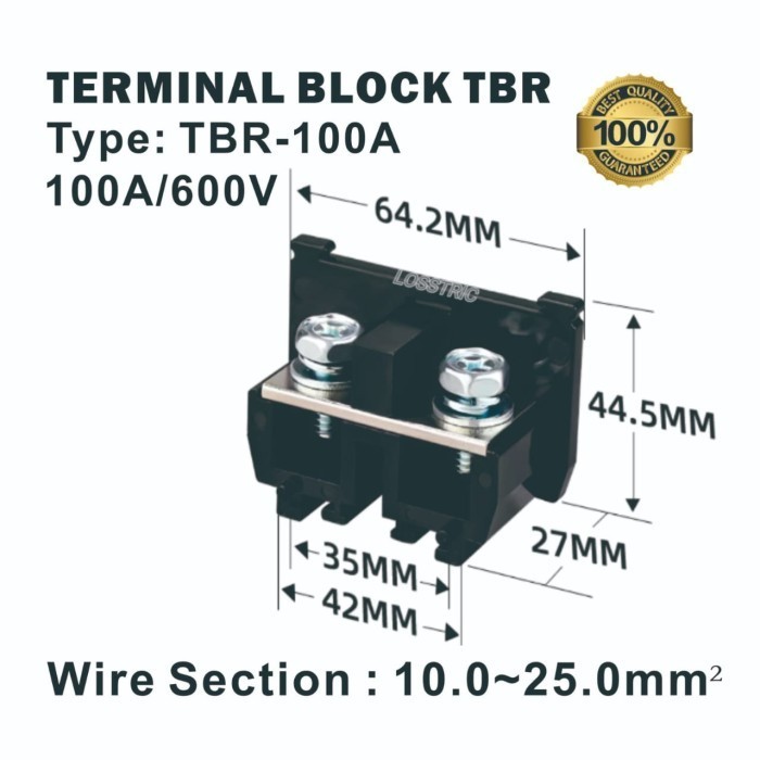 TERMINAL BLOCK 100 AMPER TBR 100A