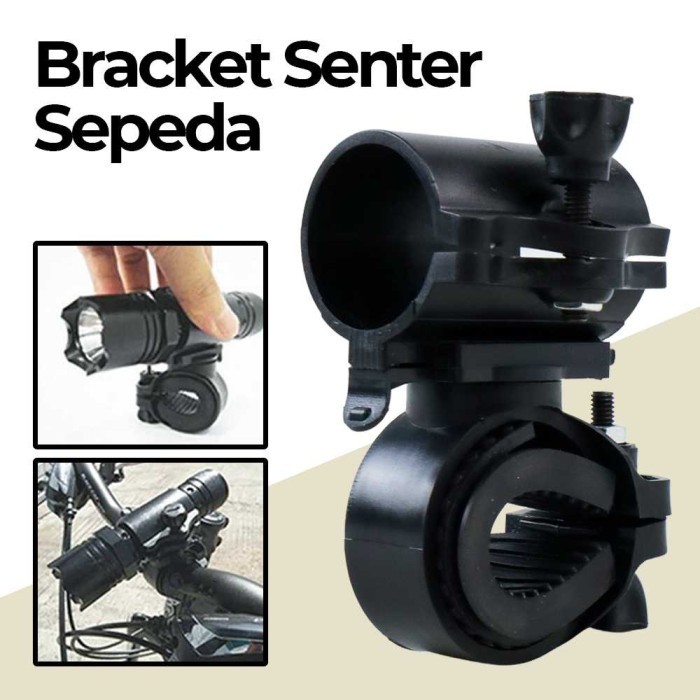 Holder Senter Sepeda Flashlight Bracket Mount 360 Degree