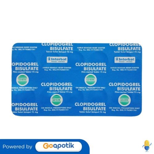 Clopidogrel Bisulfate Interbat 75 Mg Strip 10 Tablet