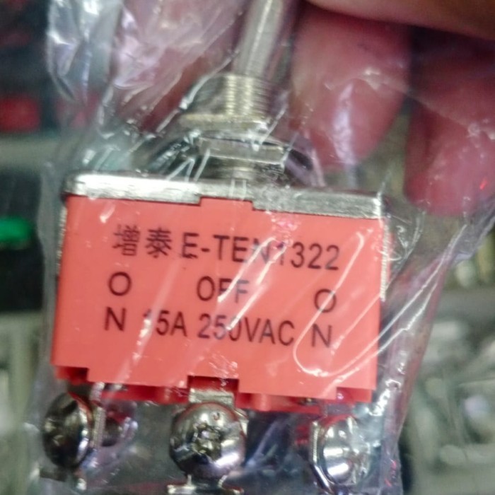 Saklar Toggle switch E-TEN 1322 6Pin On-Off-On