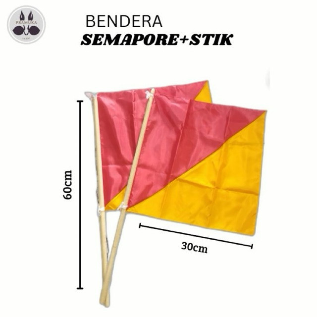 Bendera Semaphore Pramuka + Stik Semaphore Pramuka