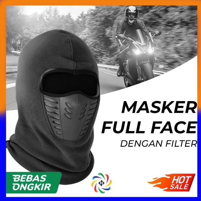 Masker Motor Full Face dengan Filter