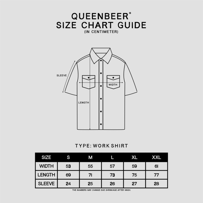 QueenBeer - Work Shirt Wallace - GREY, M