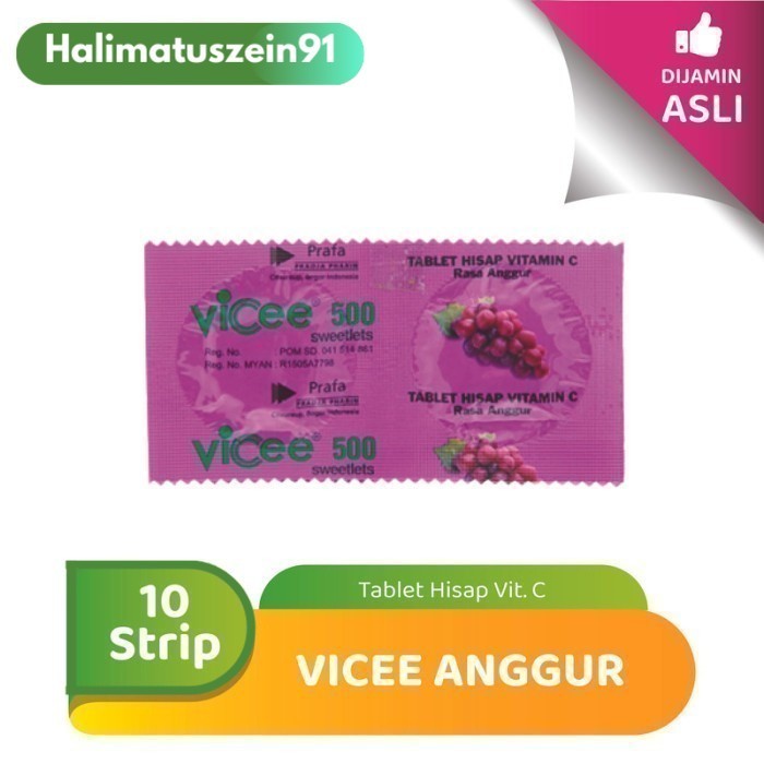 Vicee Anggur Tablet Hisap Vit. C (10 Strip)