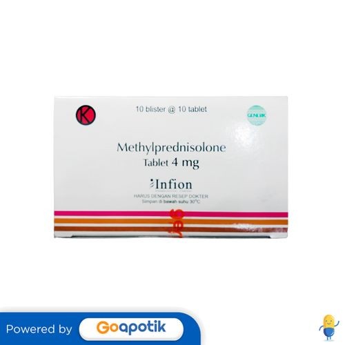 Methylprednisolone Infion 4 Mg Box 100 Tablet