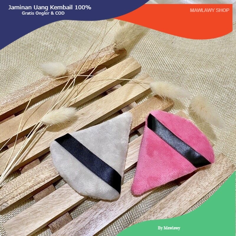 Spons Segitiga/Puff Pizza/Rembuk segitiga/Puff bedak tabur
