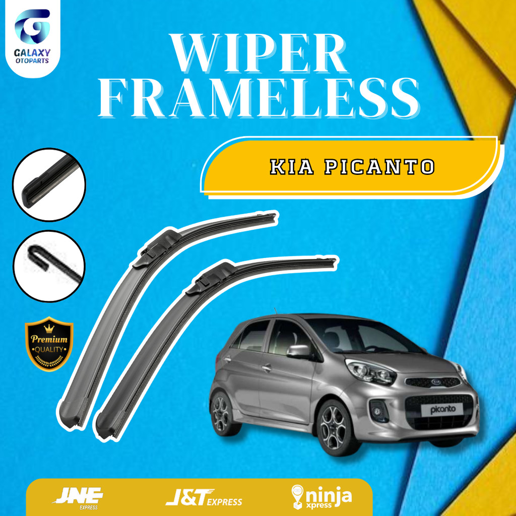 Wiper Mobil Kia Picanto - Model Frameless Soft 1 Set Kiri dan Kanan W101