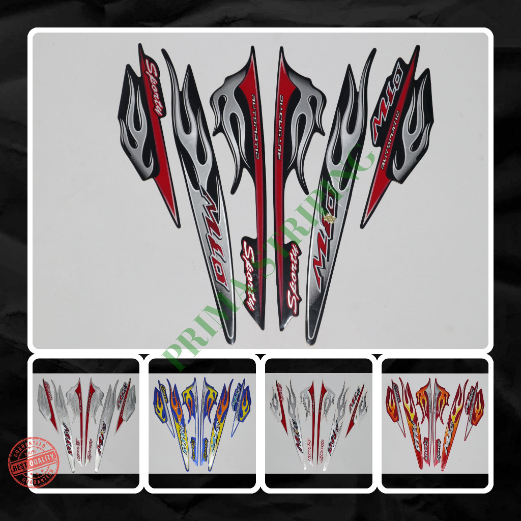 STRIPING STIKER MOTOR MIO 2006 API BIRU
