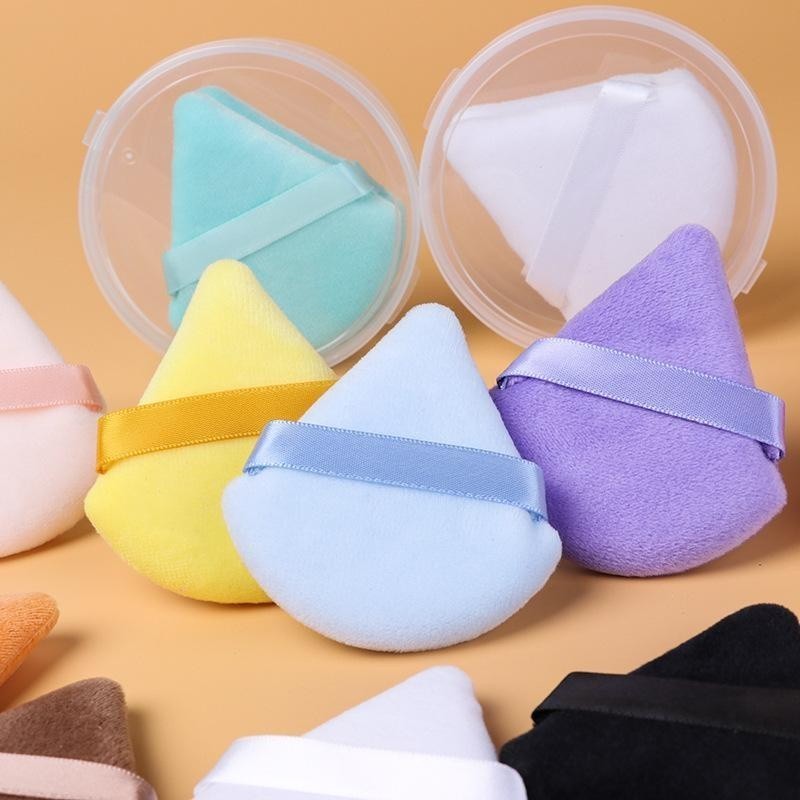 Mini Pizza Puff Spon Bedak Segitiga Makeup Puff Tools Lembut