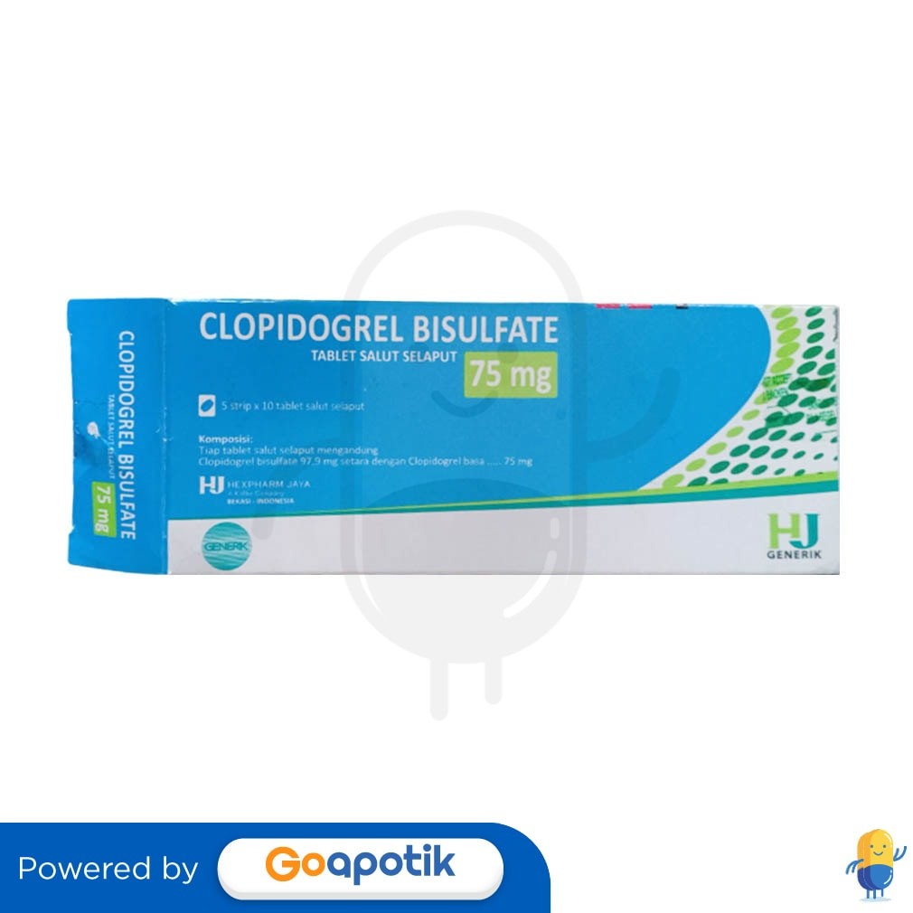 Clopidogrel Bisulfate Hexpharm 75 Mg Box 50 Tablet